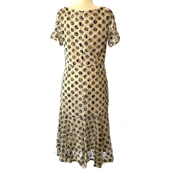 SANGRIA Ruffled Hem Lace Polka Dot Dress - Picture 5 of 7